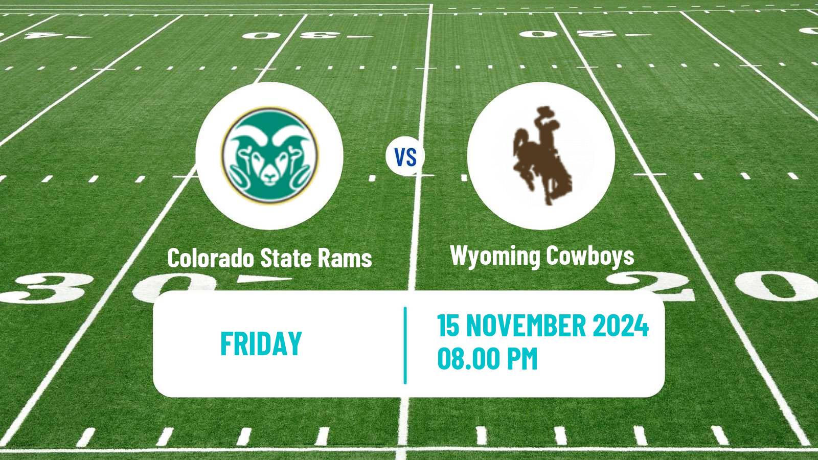 American football NCAA College Football Colorado State Rams - Wyoming Cowboys