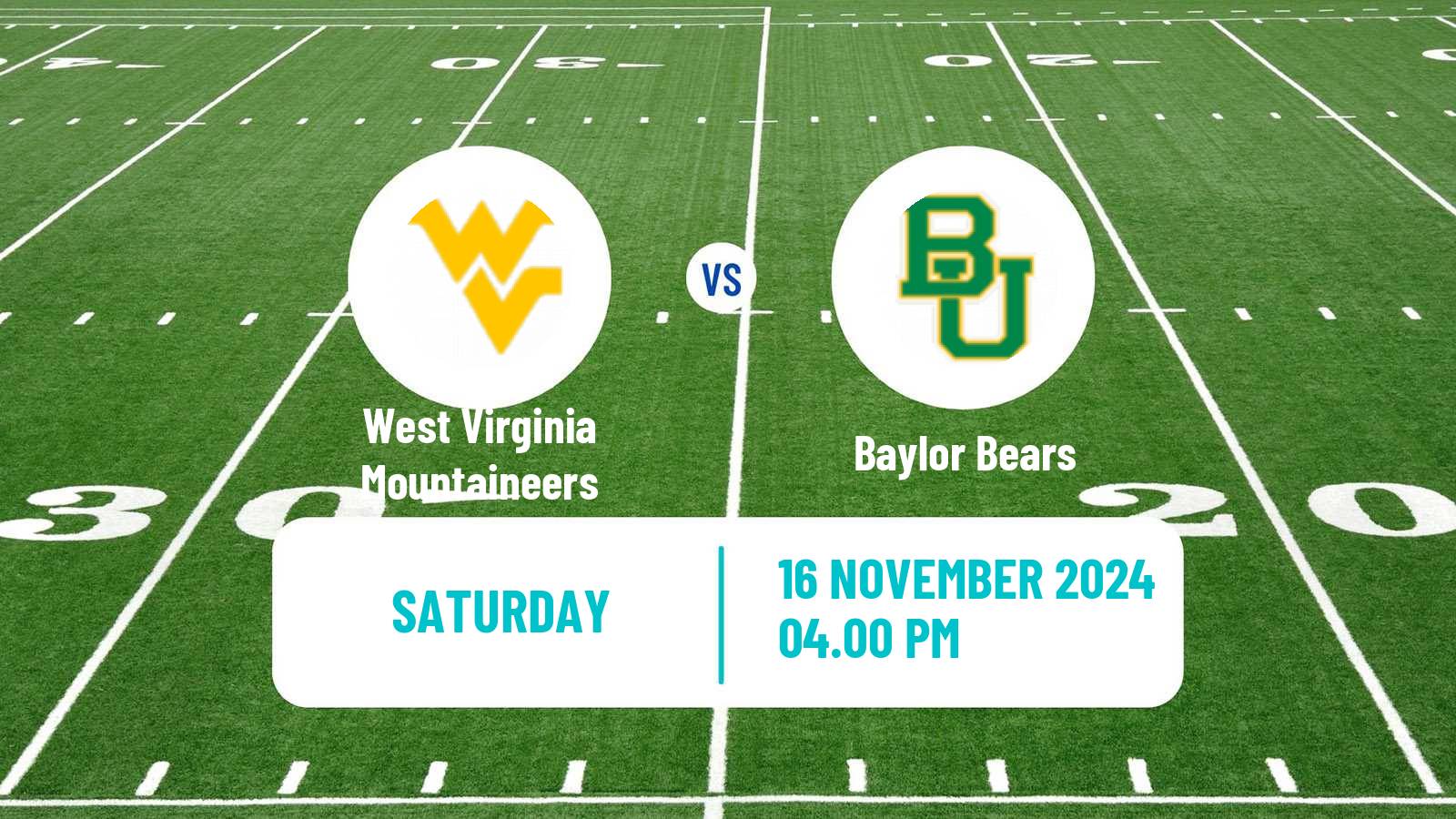 American football NCAA College Football West Virginia Mountaineers - Baylor Bears