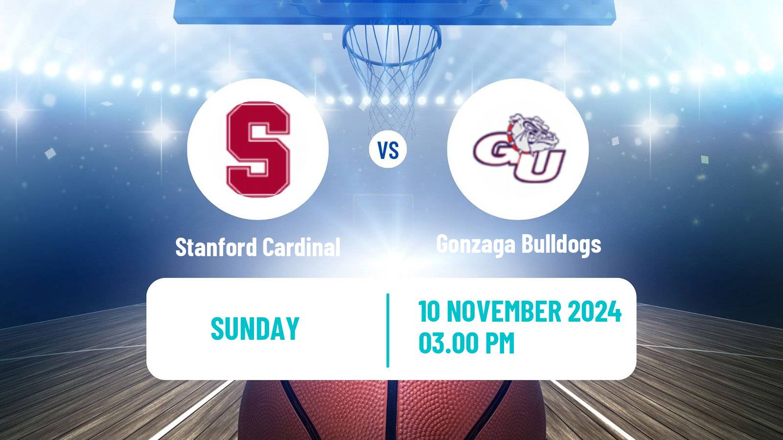 Basketball NCAA College Basketball Women Stanford Cardinal - Gonzaga Bulldogs