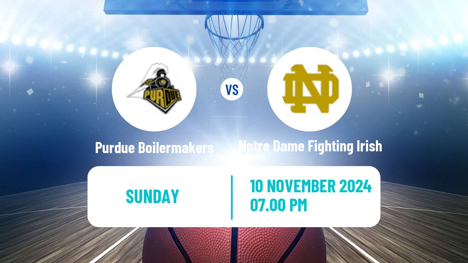 Basketball NCAA College Basketball Women Purdue Boilermakers - Notre Dame Fighting Irish