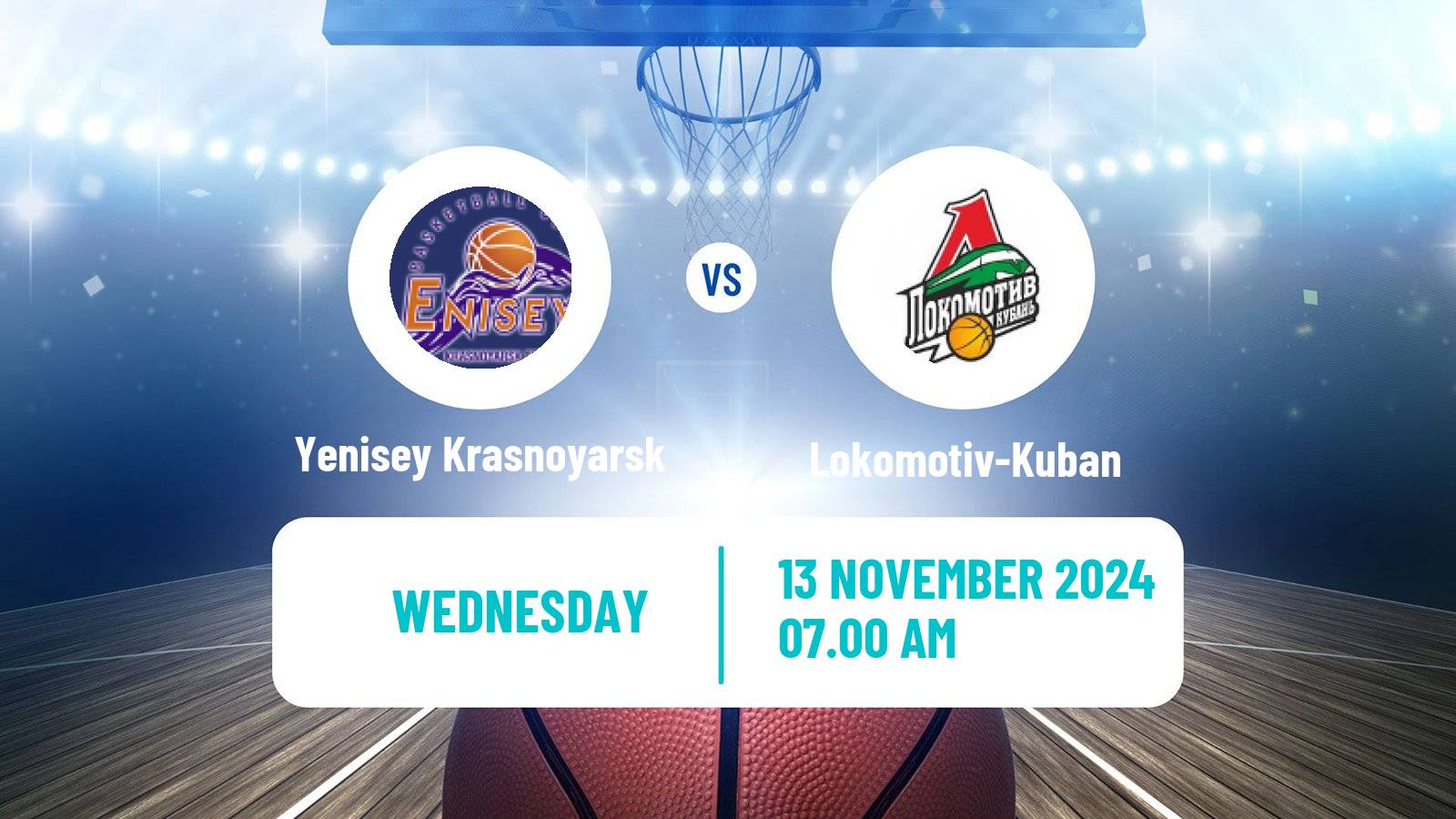 Basketball VTB United League Yenisey Krasnoyarsk - Lokomotiv-Kuban