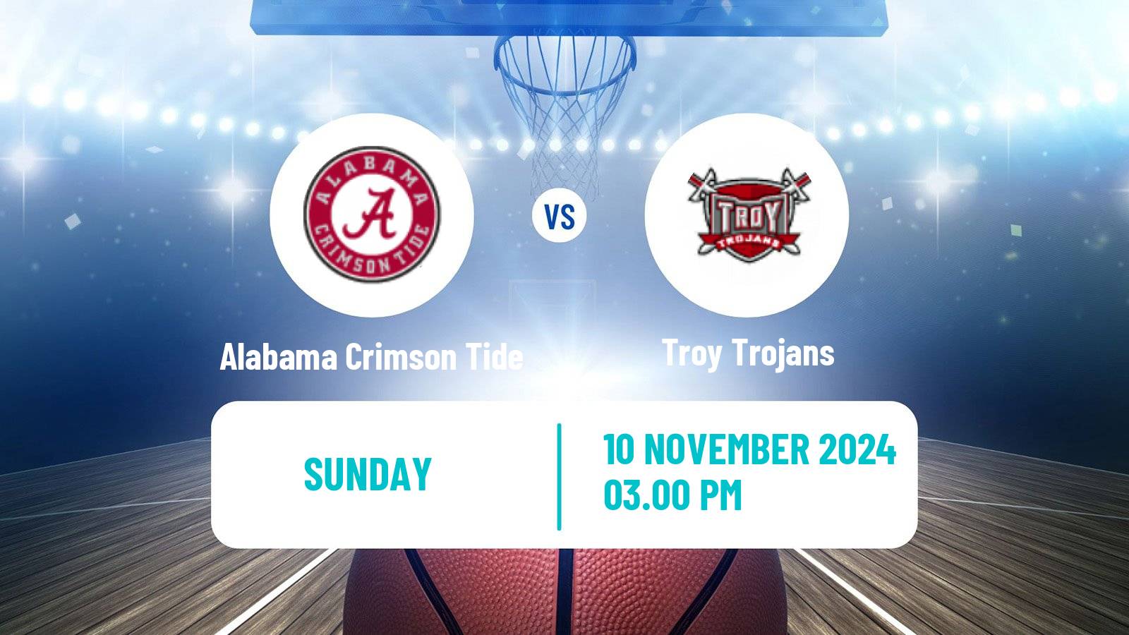 Basketball NCAA College Basketball Women Alabama Crimson Tide - Troy Trojans