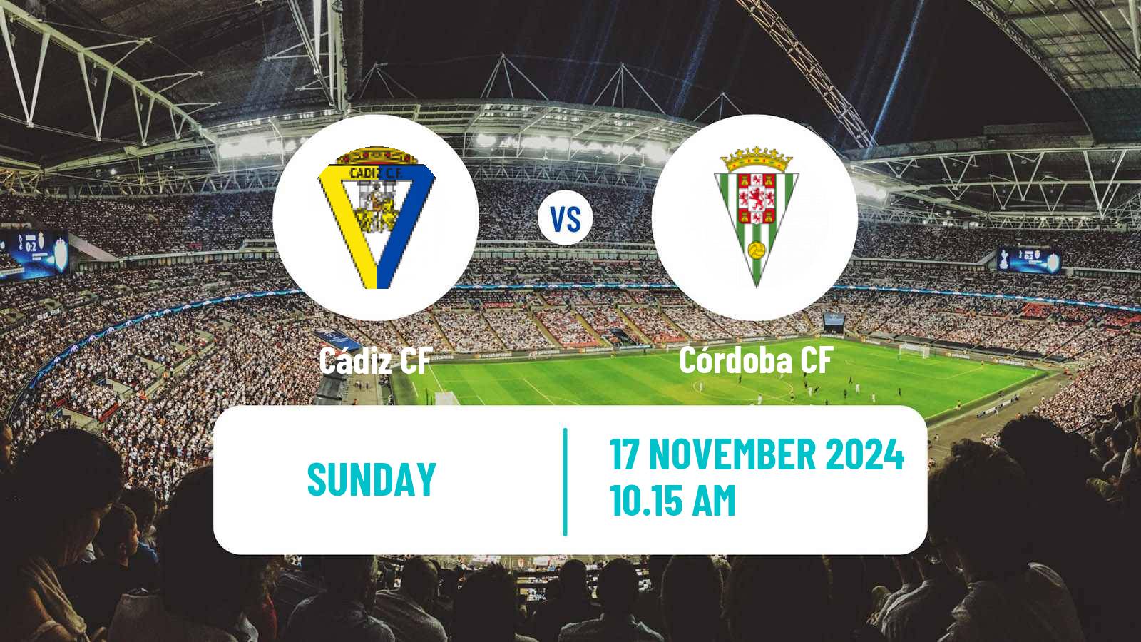 Soccer Spanish LaLiga2 Cádiz - Córdoba