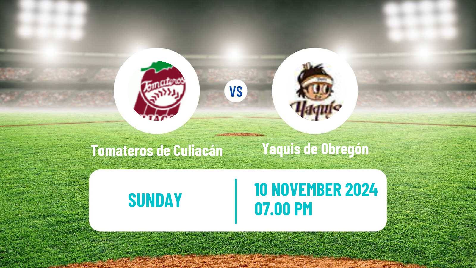 Baseball LMP Tomateros de Culiacán - Yaquis de Obregón