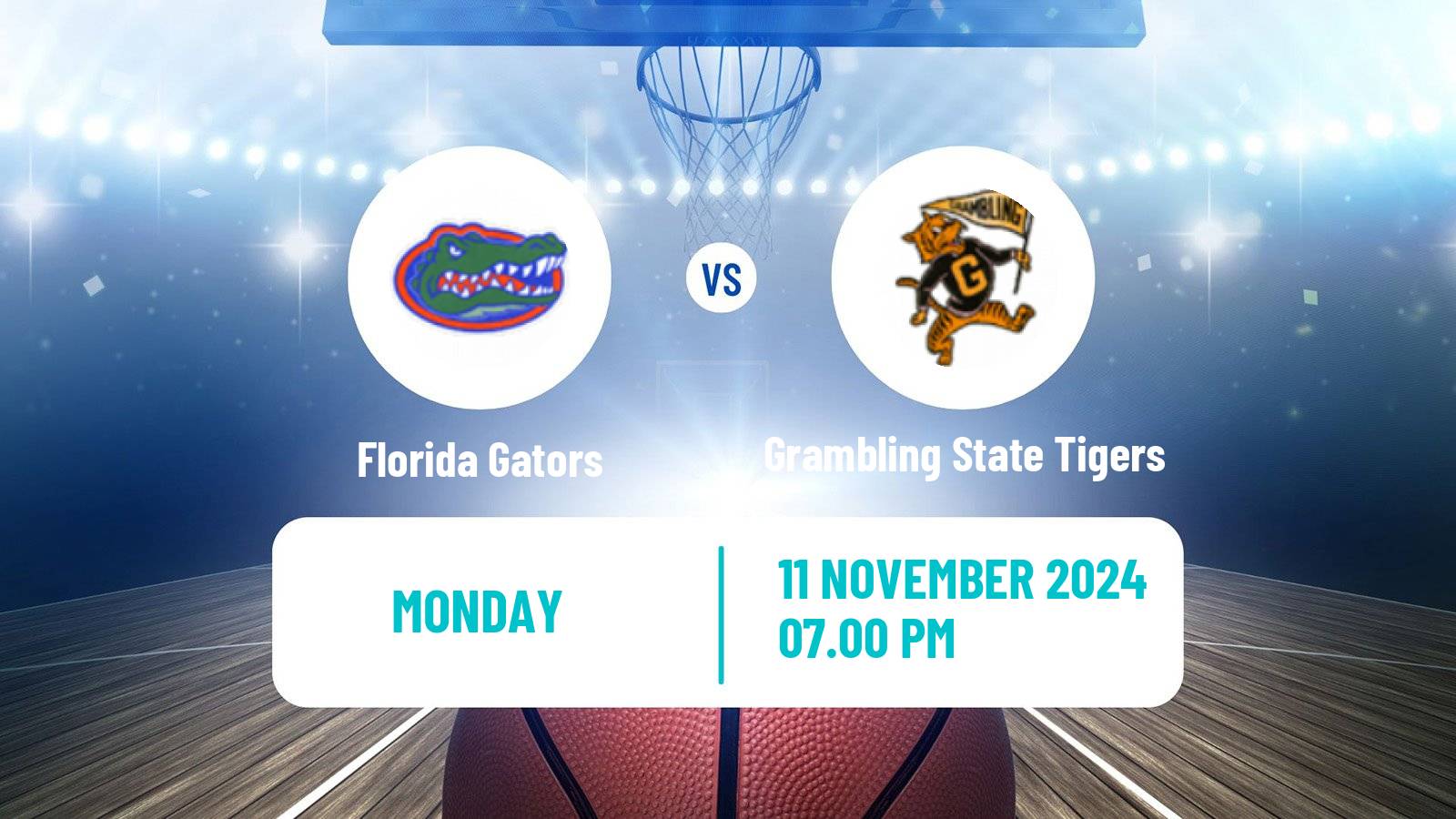 Basketball NCAA College Basketball Florida Gators - Grambling State Tigers