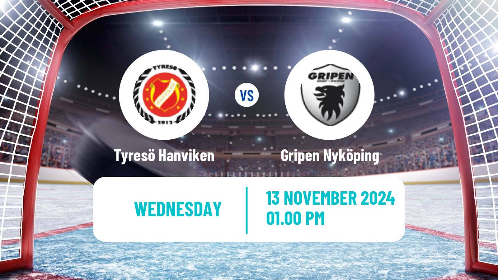 Hockey Swedish HockeyEttan Ostra Tyresö Hanviken - Gripen Nyköping