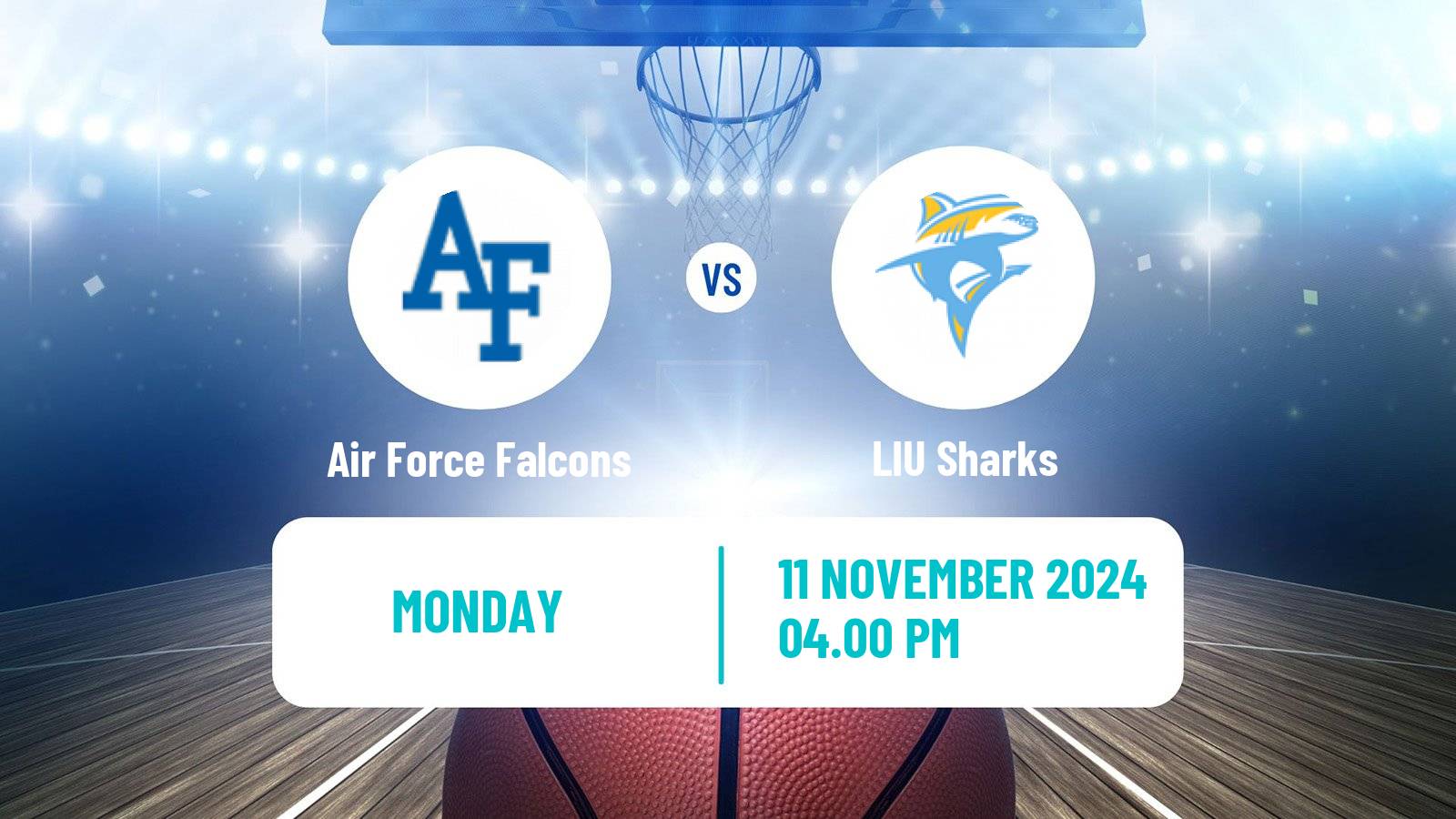 Basketball NCAA College Basketball Air Force Falcons - LIU Sharks