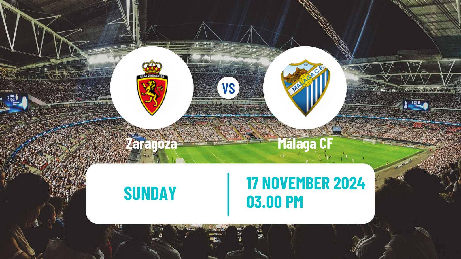 Soccer Spanish LaLiga2 Zaragoza - Málaga