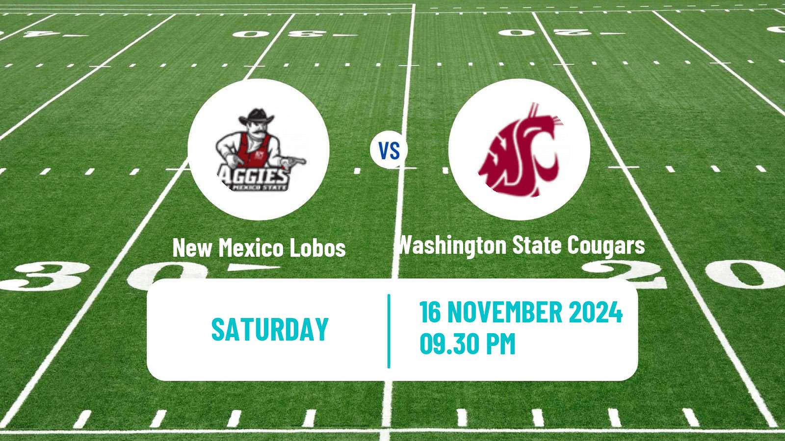 American football NCAA College Football New Mexico Lobos - Washington State Cougars