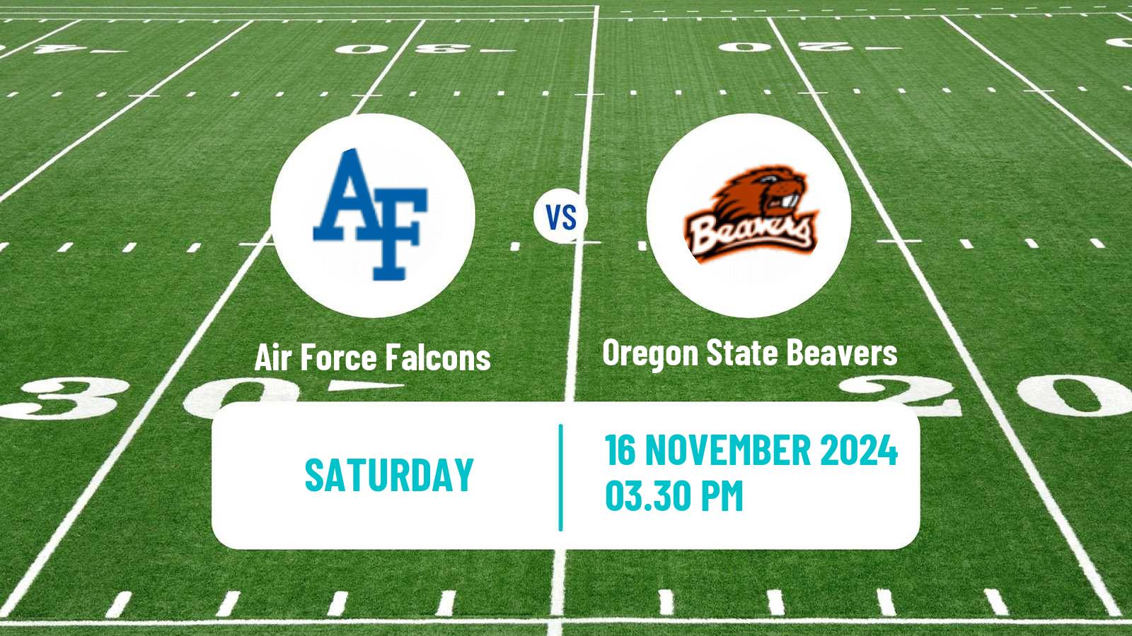 American football NCAA College Football Air Force Falcons - Oregon State Beavers