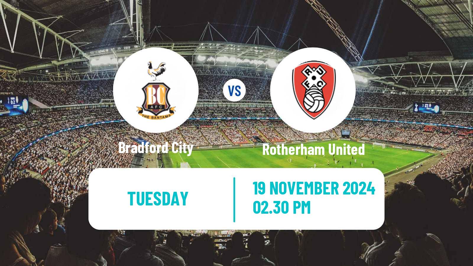 Soccer English EFL Trophy Bradford City - Rotherham United