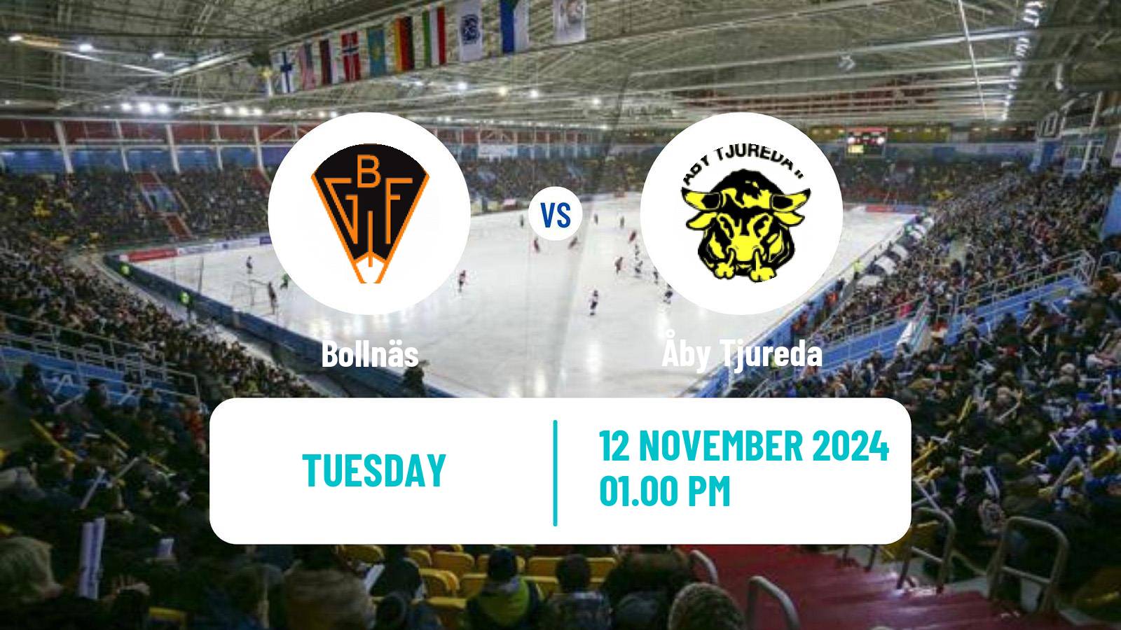 Bandy Swedish Elitserien Bandy Bollnäs - Åby Tjureda