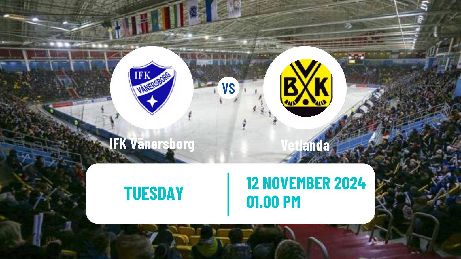 Bandy Swedish Elitserien Bandy IFK Vänersborg - Vetlanda