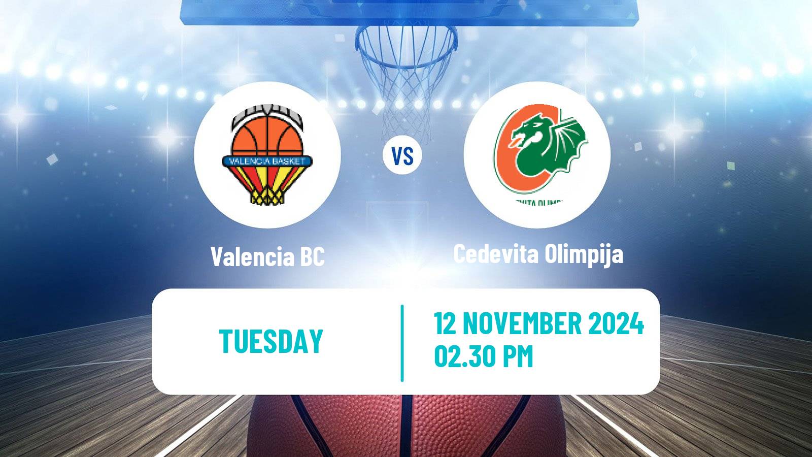 Basketball Eurocup Valencia - Cedevita Olimpija