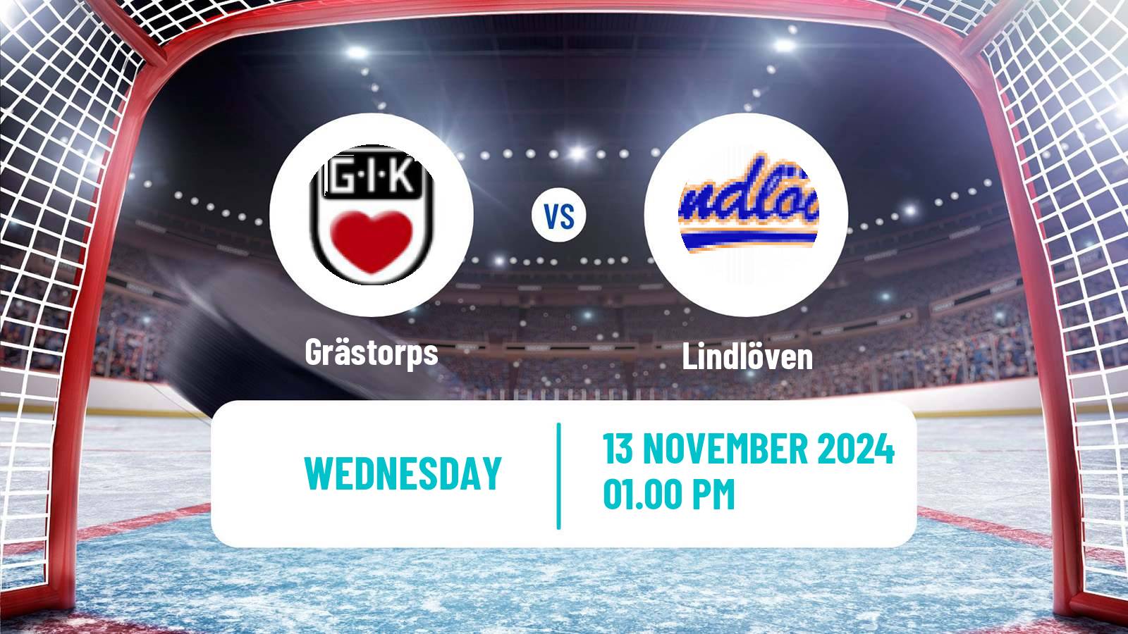 Hockey Swedish HockeyEttan Vastra Grästorps - Lindlöven