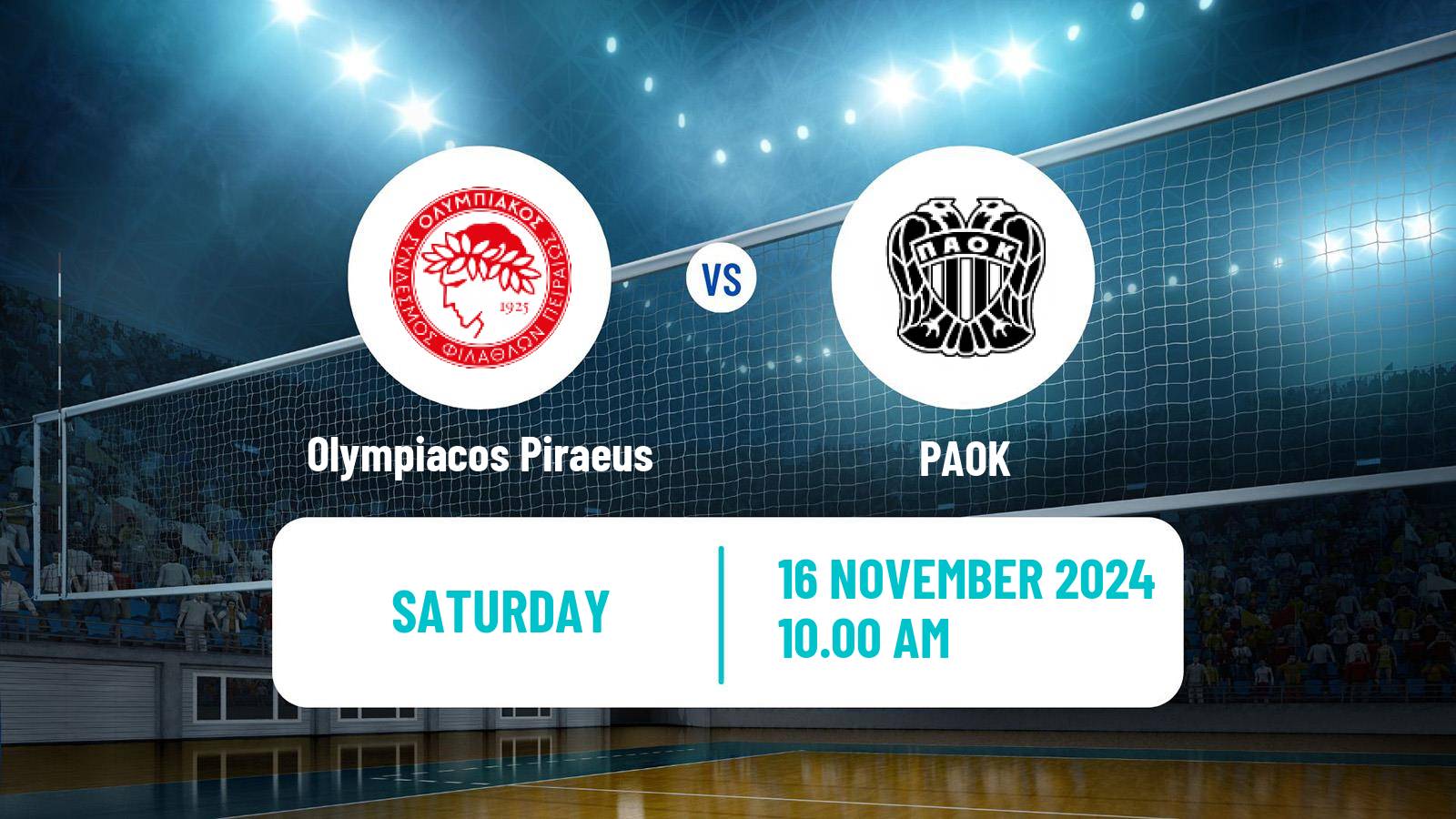 Volleyball Greek A1 Volleyball Women Olympiacos Piraeus - PAOK