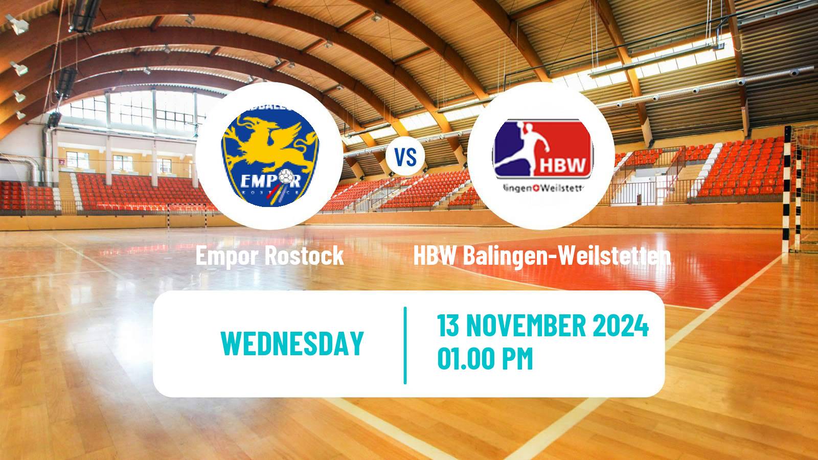 Handball German DHB Pokal Empor Rostock - HBW Balingen-Weilstetten