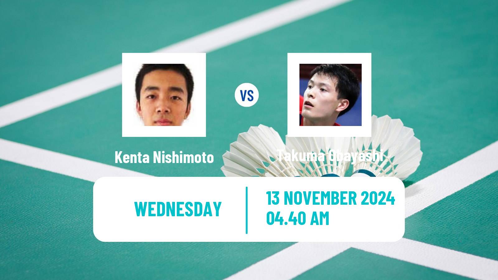 Badminton BWF World Tour Kumamoto Masters Men Kenta Nishimoto - Takuma Obayashi