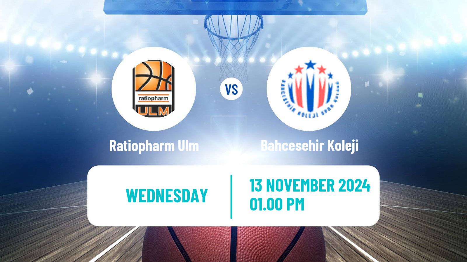 Basketball Eurocup Ratiopharm Ulm - Bahcesehir Koleji