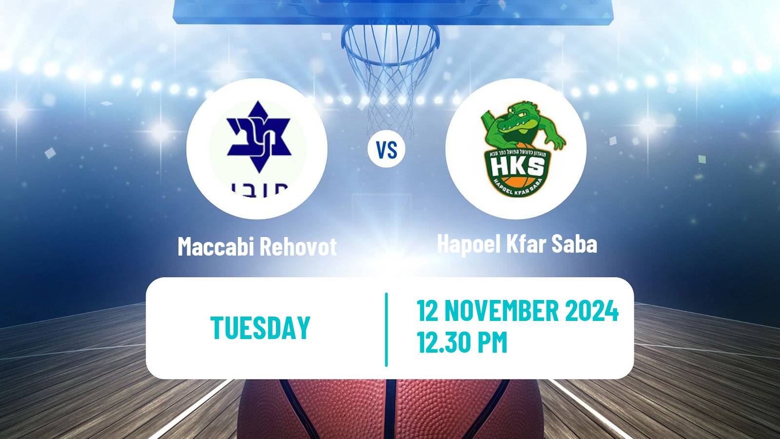 Basketball Israeli Liga Leumit Basketball Maccabi Rehovot - Hapoel Kfar Saba