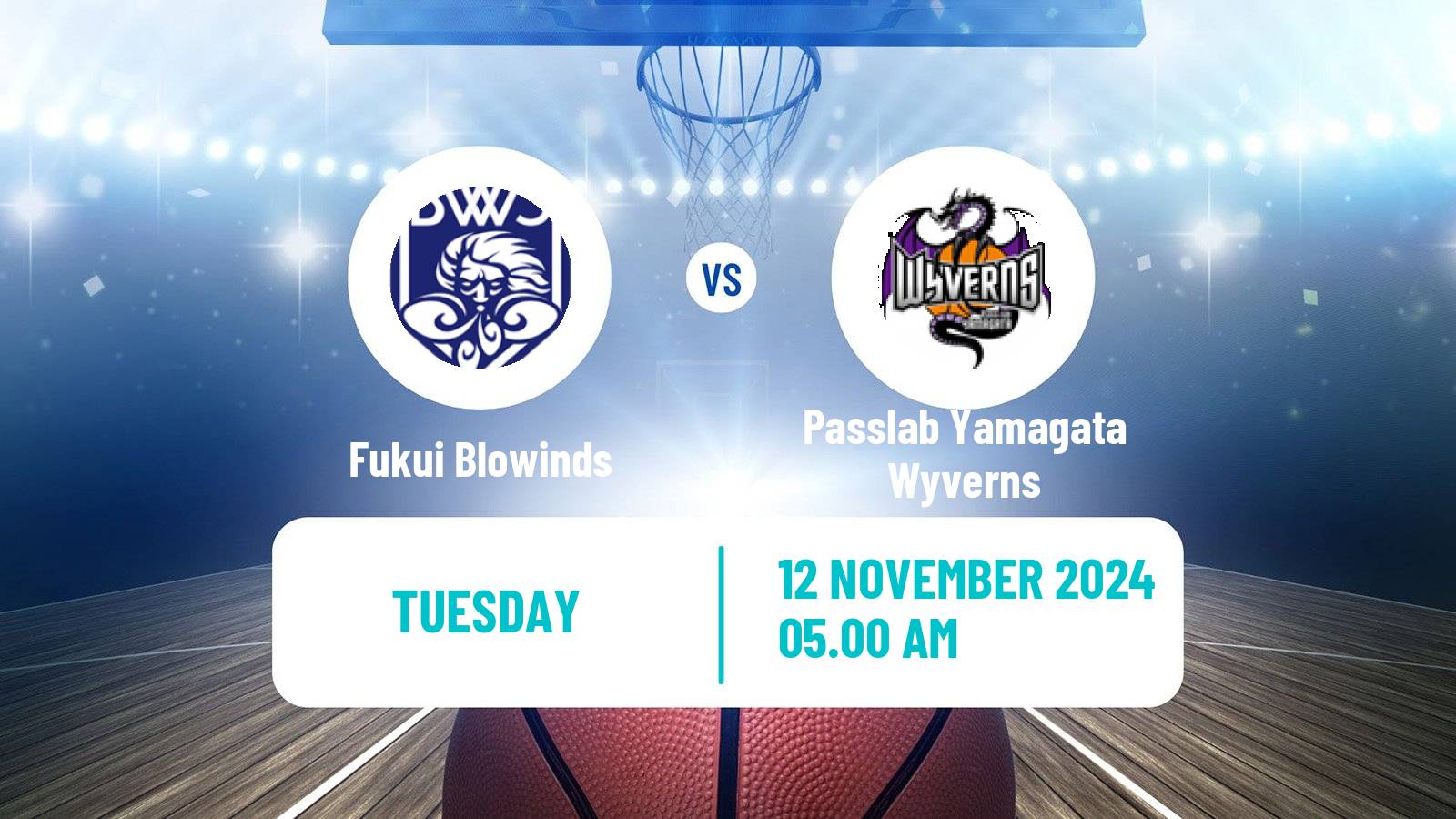 Basketball Japan B2 League Basketball Fukui Blowinds - Passlab Yamagata Wyverns