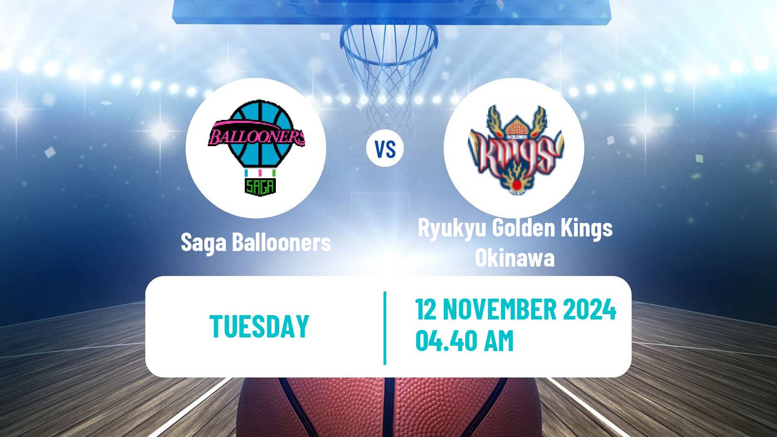 Basketball BJ League Saga Ballooners - Ryukyu Golden Kings Okinawa