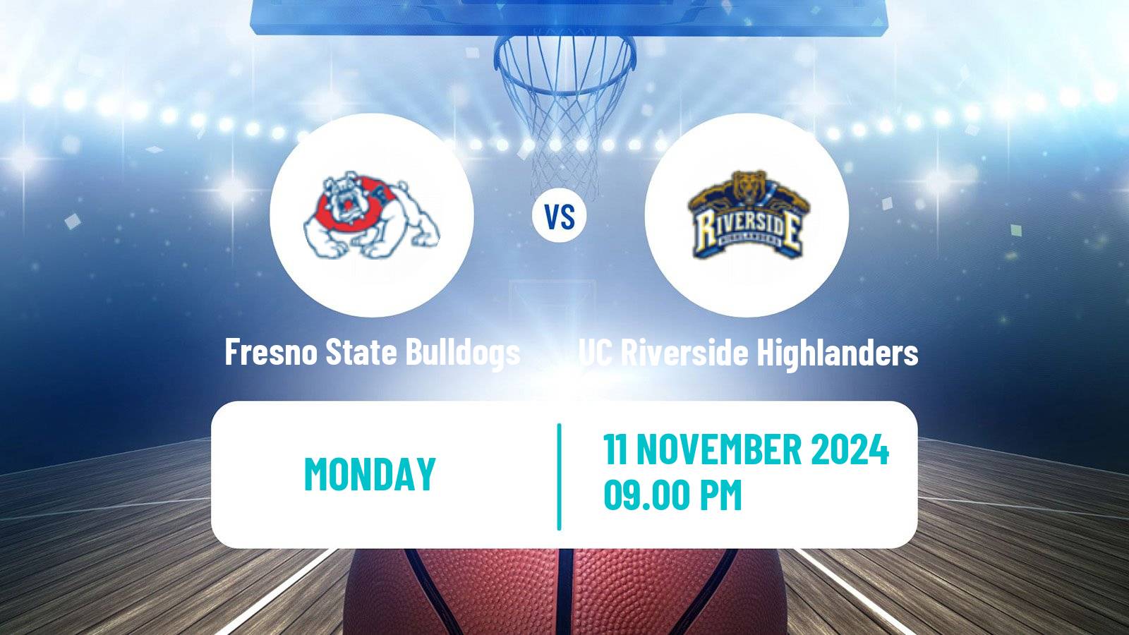 Basketball NCAA College Basketball Women Fresno State Bulldogs - UC Riverside Highlanders