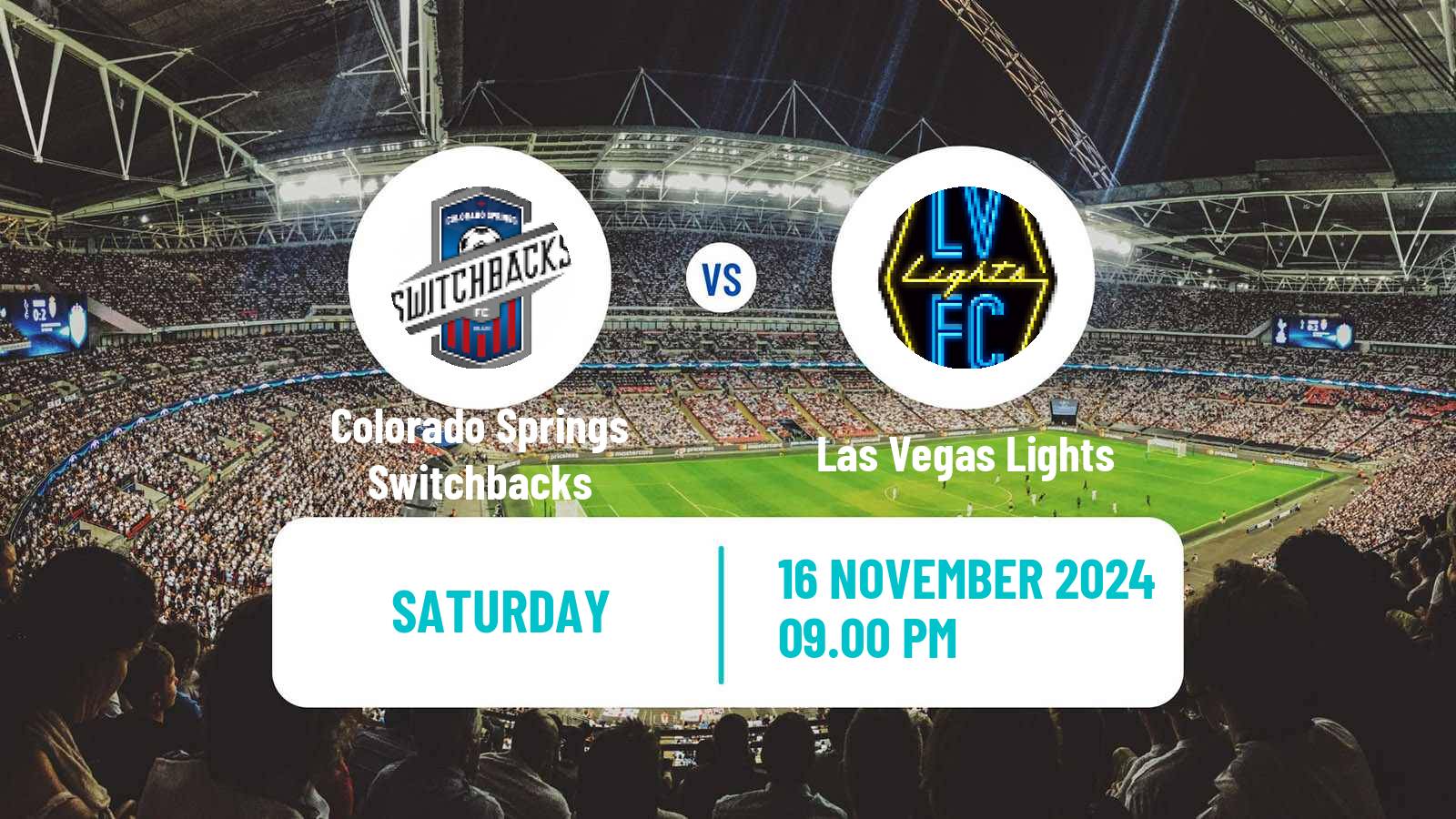 Soccer USL Championship Colorado Springs Switchbacks - Las Vegas Lights