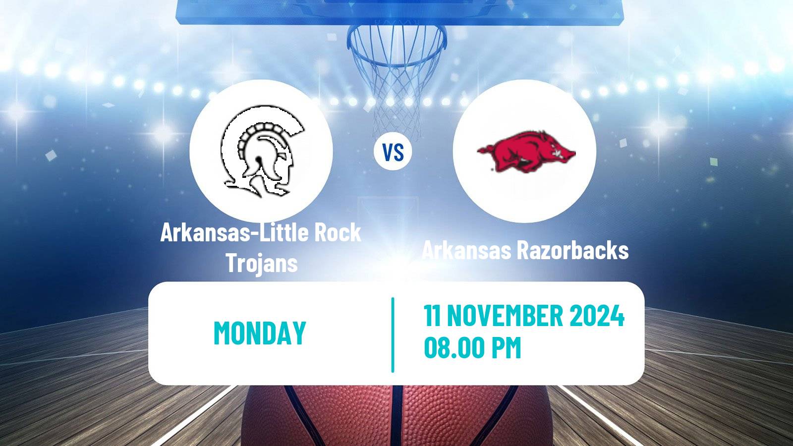 Basketball NCAA College Basketball Women Arkansas-Little Rock Trojans - Arkansas Razorbacks