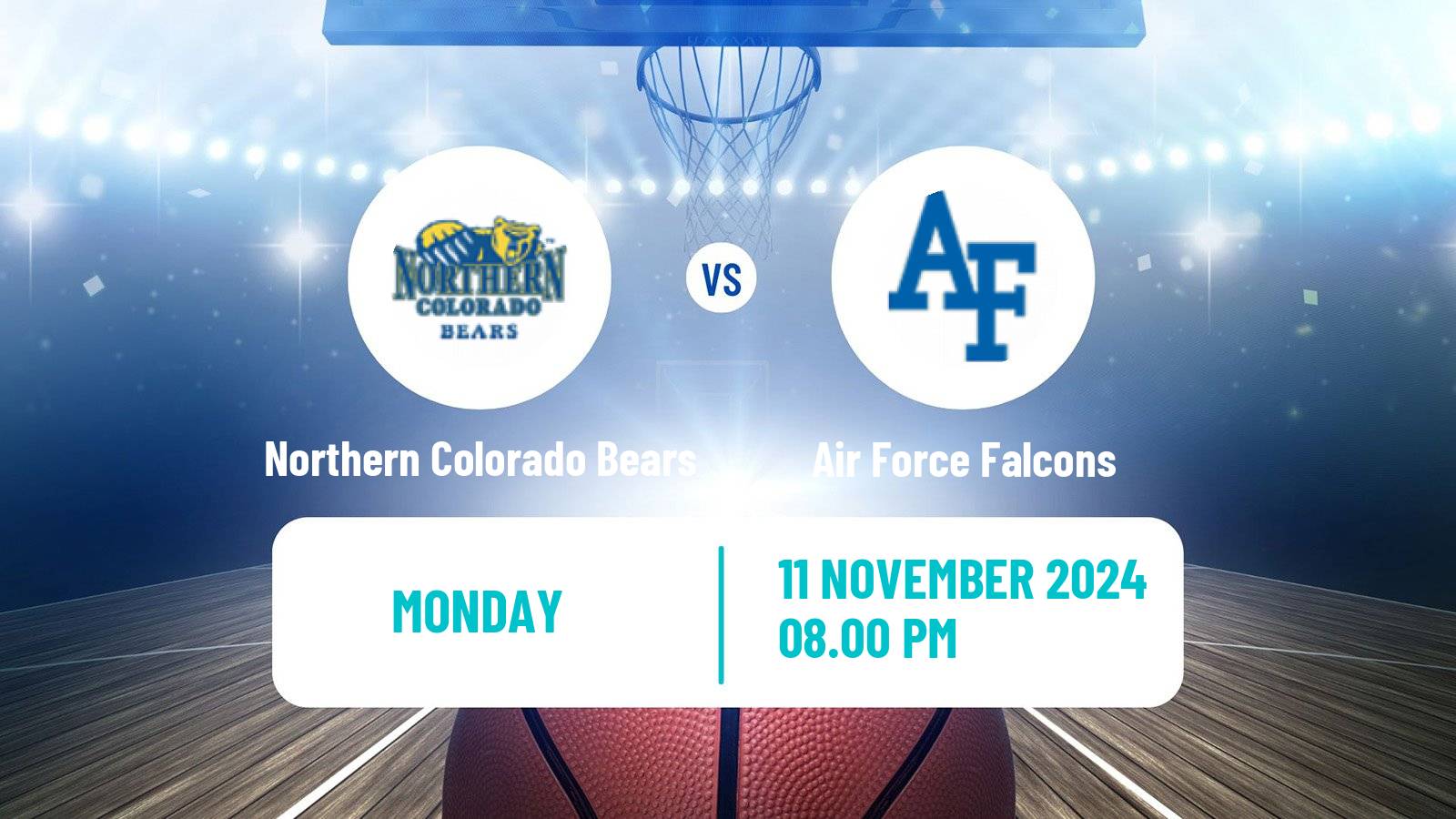 Basketball NCAA College Basketball Women Northern Colorado Bears - Air Force Falcons