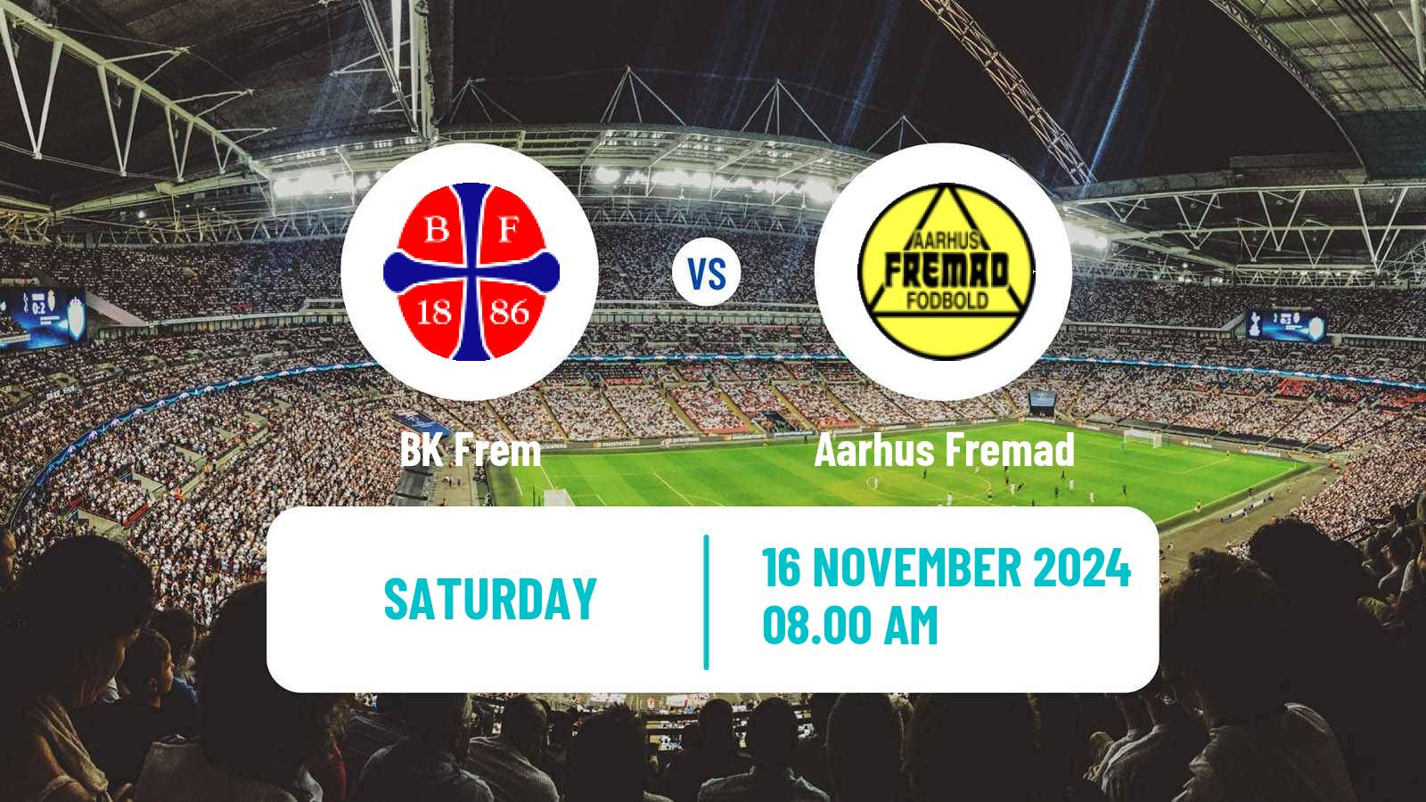 Soccer Danish 2 Division BK Frem - Aarhus Fremad