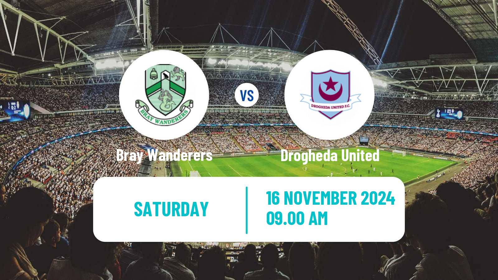 Soccer Irish Division 1 Bray Wanderers - Drogheda United