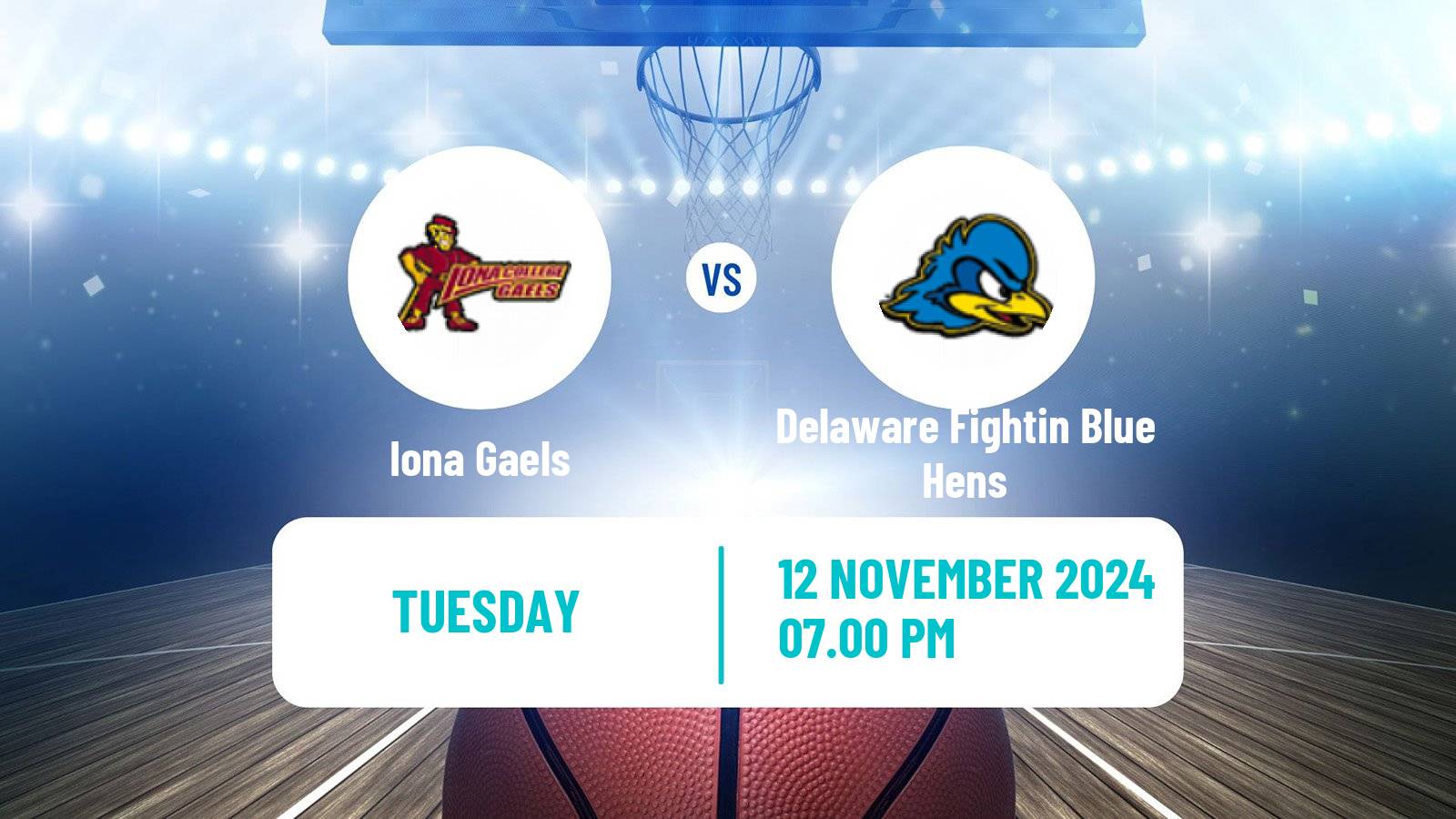 Basketball NCAA College Basketball Iona Gaels - Delaware Fightin Blue Hens