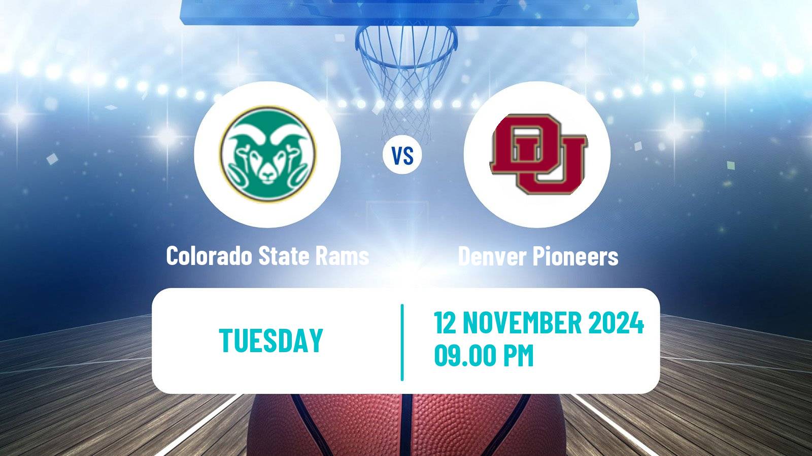 Basketball NCAA College Basketball Colorado State Rams - Denver Pioneers