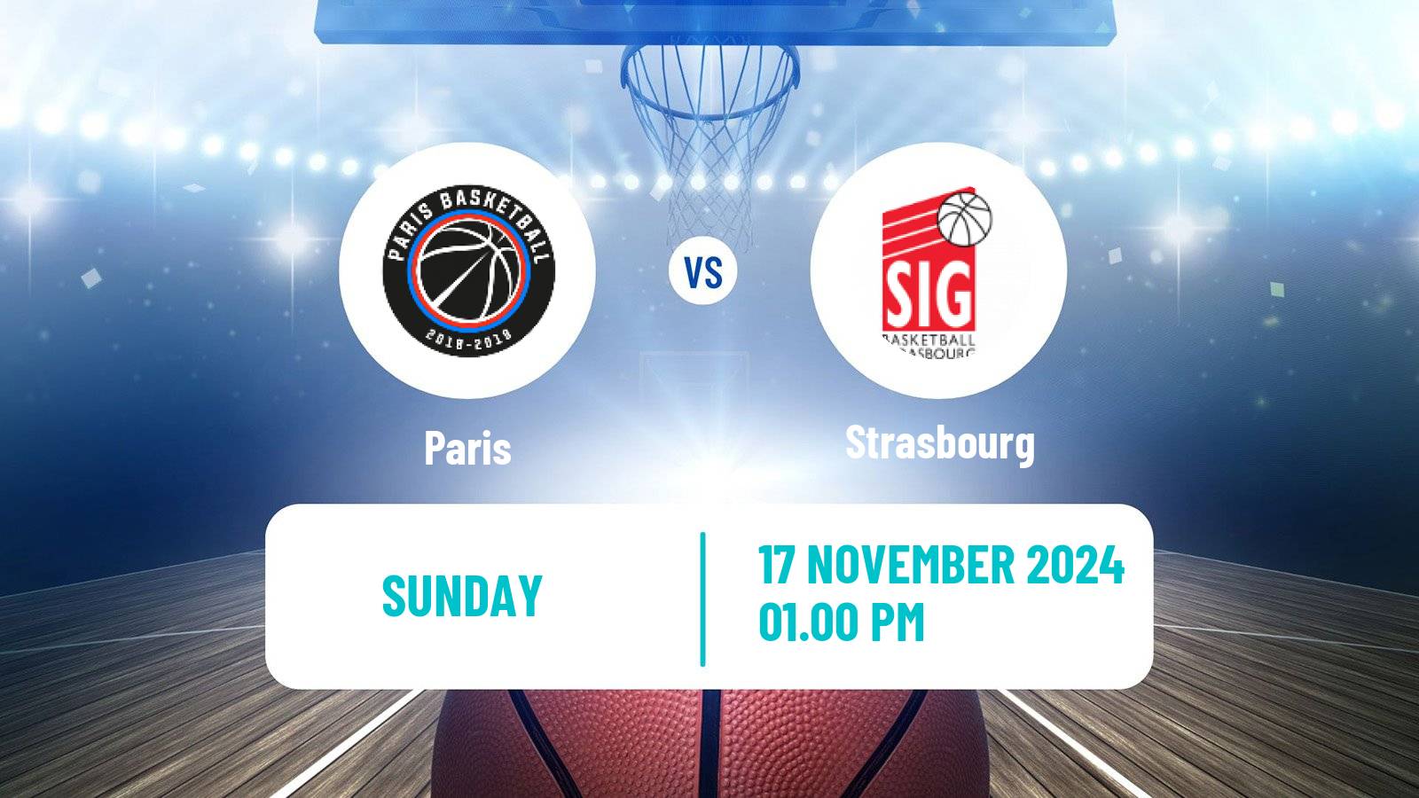 Basketball French LNB Paris - Strasbourg