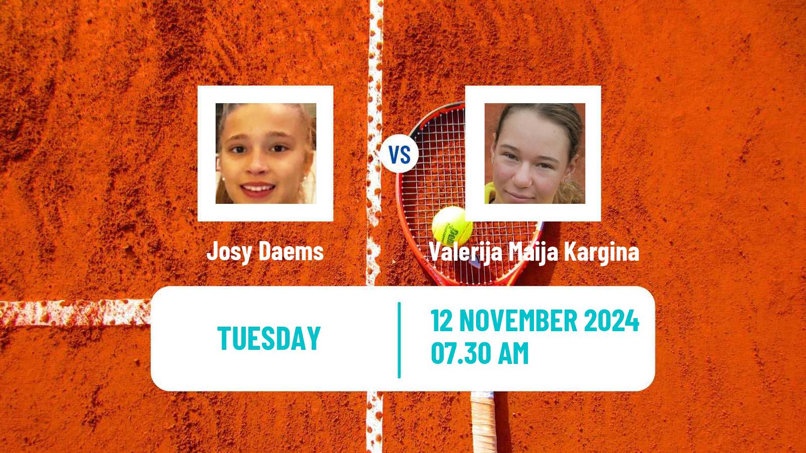 Tennis ITF W15 Monastir 44 Women Josy Daems - Valerija Maija Kargina