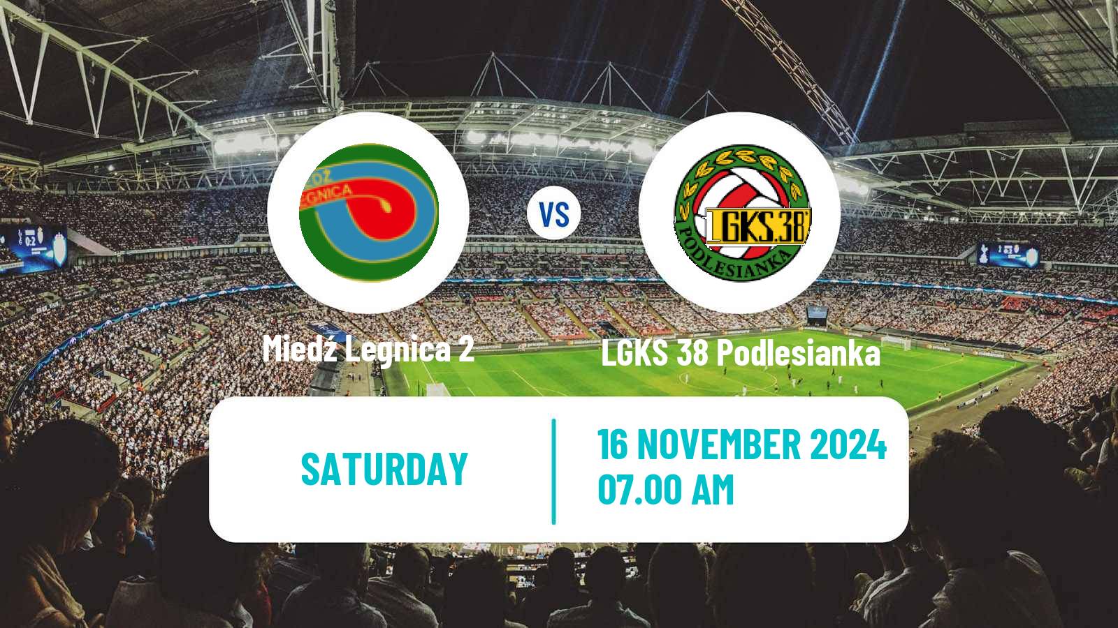 Soccer Polish Division 3 - Group III Miedź Legnica 2 - LGKS 38 Podlesianka