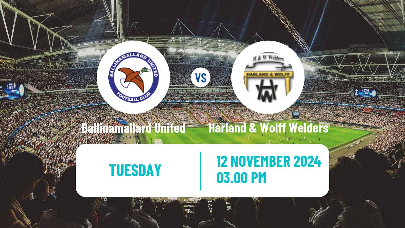 Soccer Northern Irish Championship Ballinamallard United - Harland & Wolff Welders