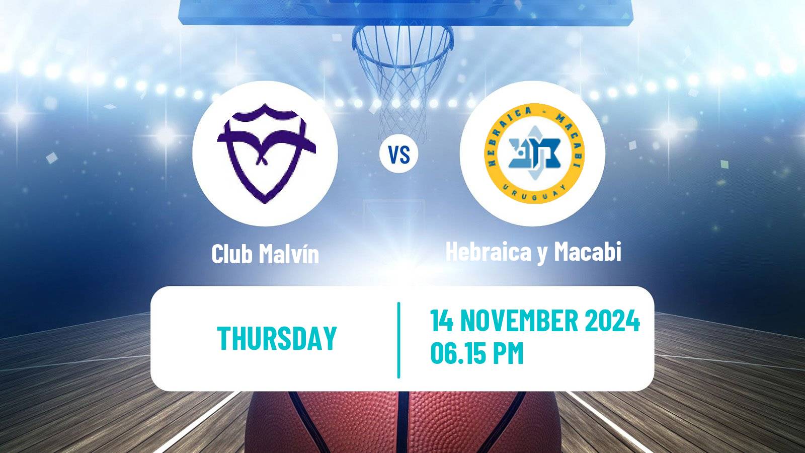 Basketball Uruguayan Liga Basketball Malvín - Hebraica y Macabi