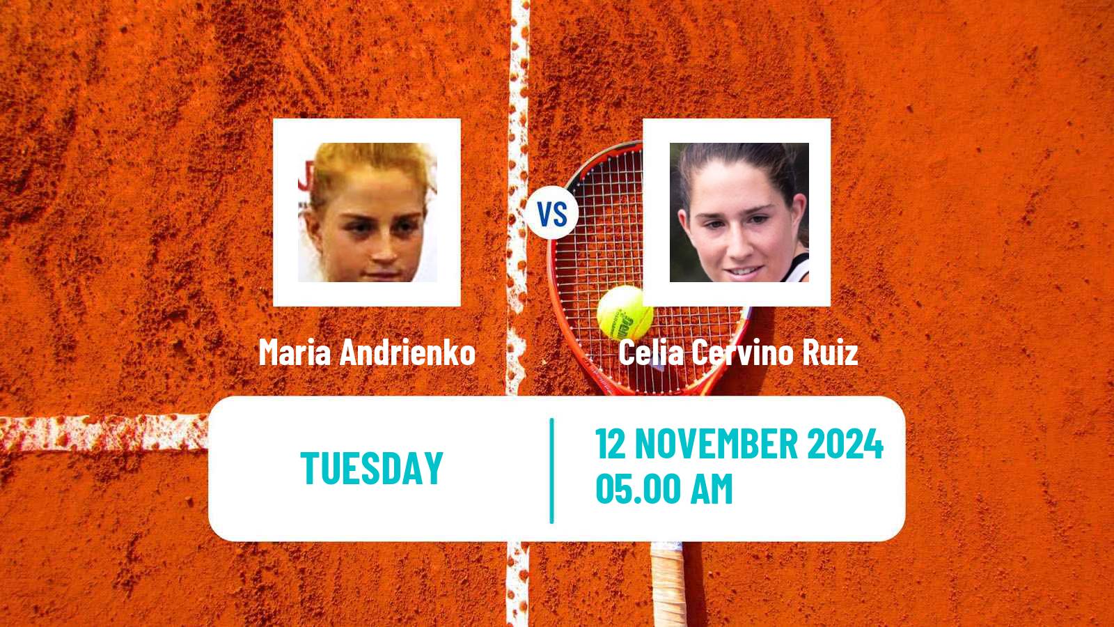 Tennis ITF W15 Nules Women Maria Andrienko - Celia Cervino Ruiz