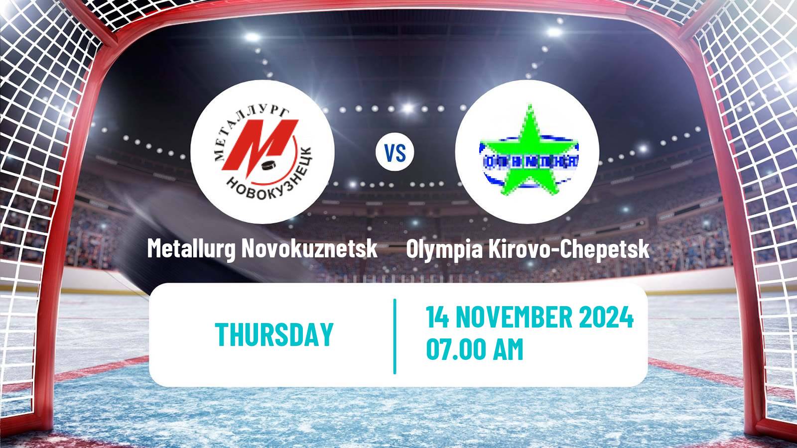 Hockey VHL Metallurg Novokuznetsk - Olympia Kirovo-Chepetsk