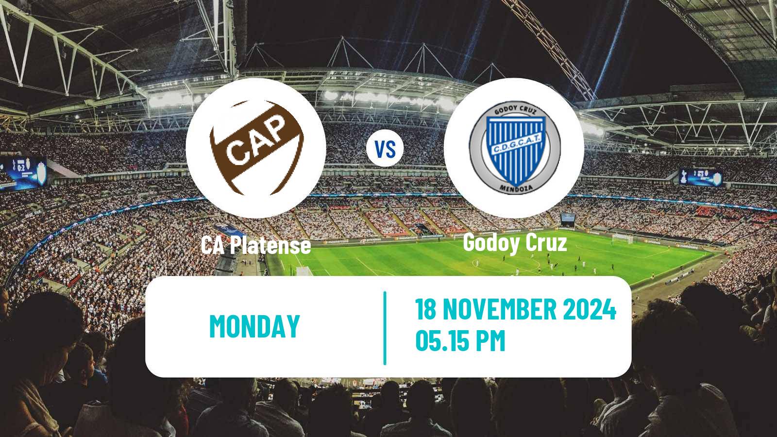 Soccer Argentinian Liga Profesional Platense - Godoy Cruz