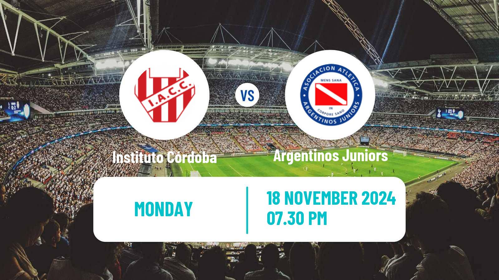 Soccer Argentinian Liga Profesional Instituto Córdoba - Argentinos Juniors