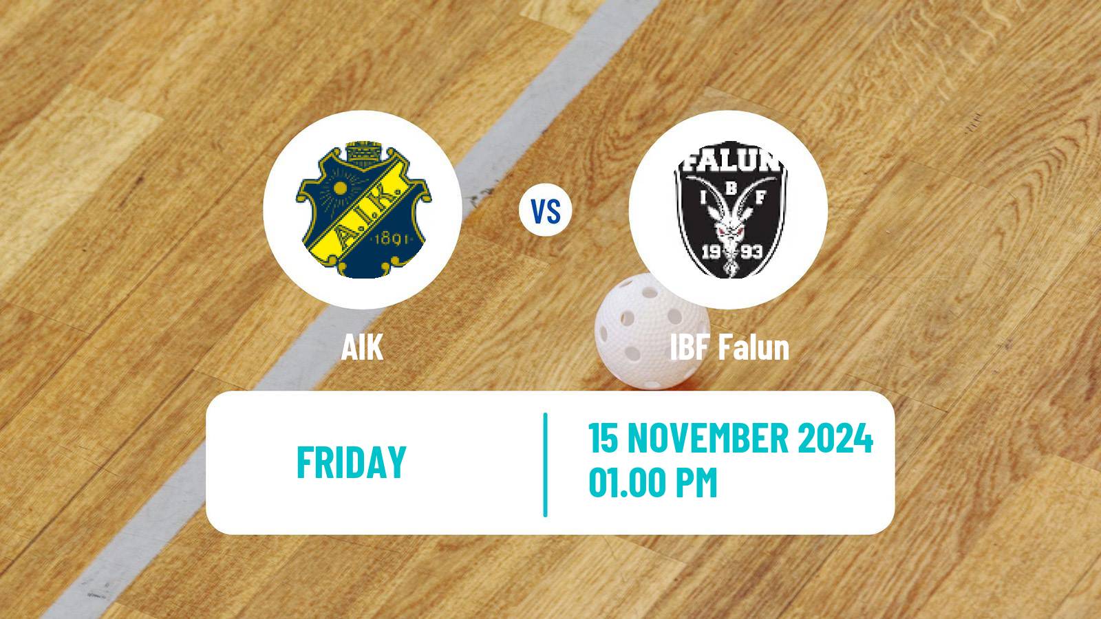 Floorball Swedish Superligan Floorball AIK - Falun