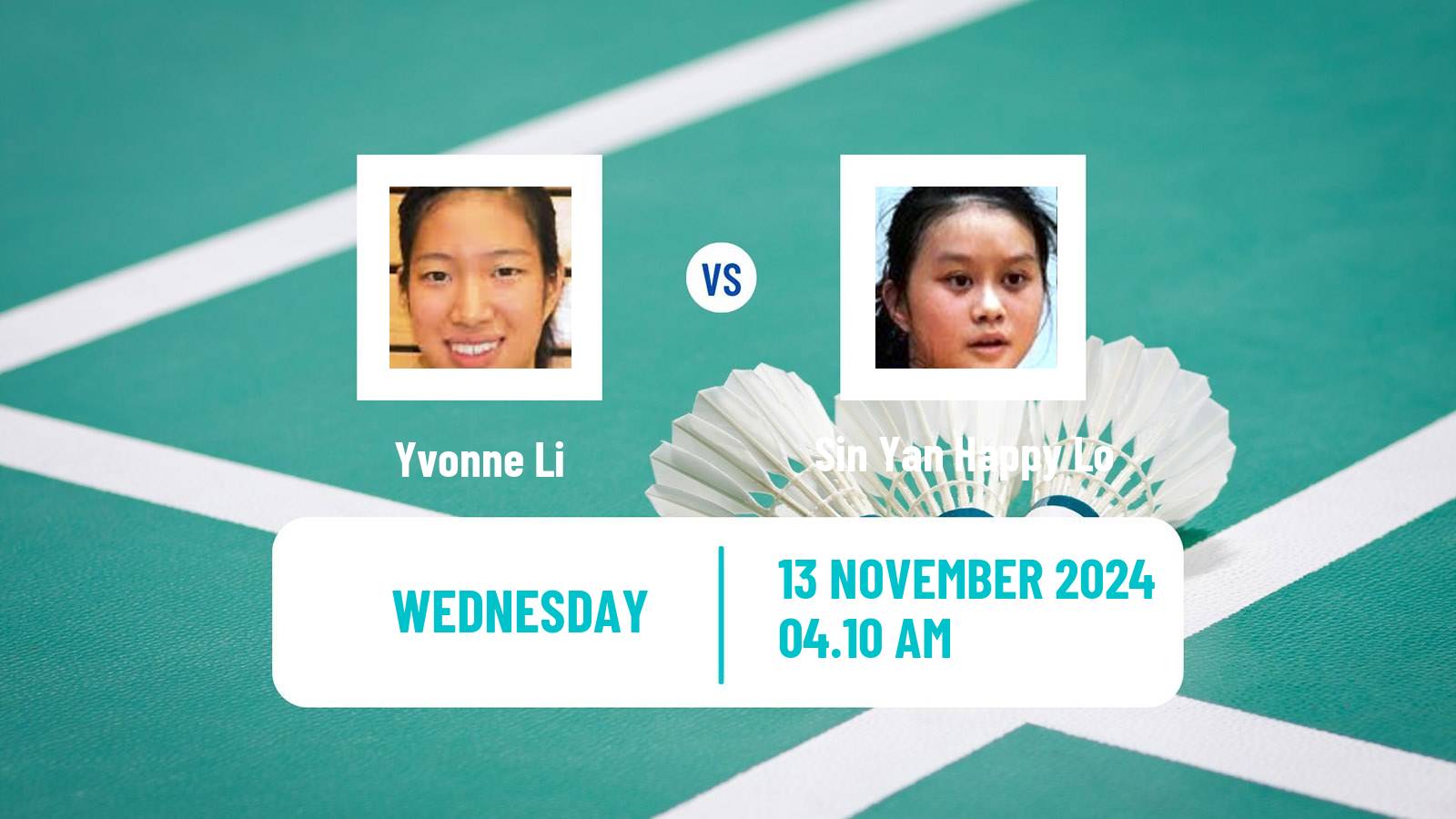 Badminton BWF World Tour Kumamoto Masters Women Yvonne Li - Sin Yan Happy Lo