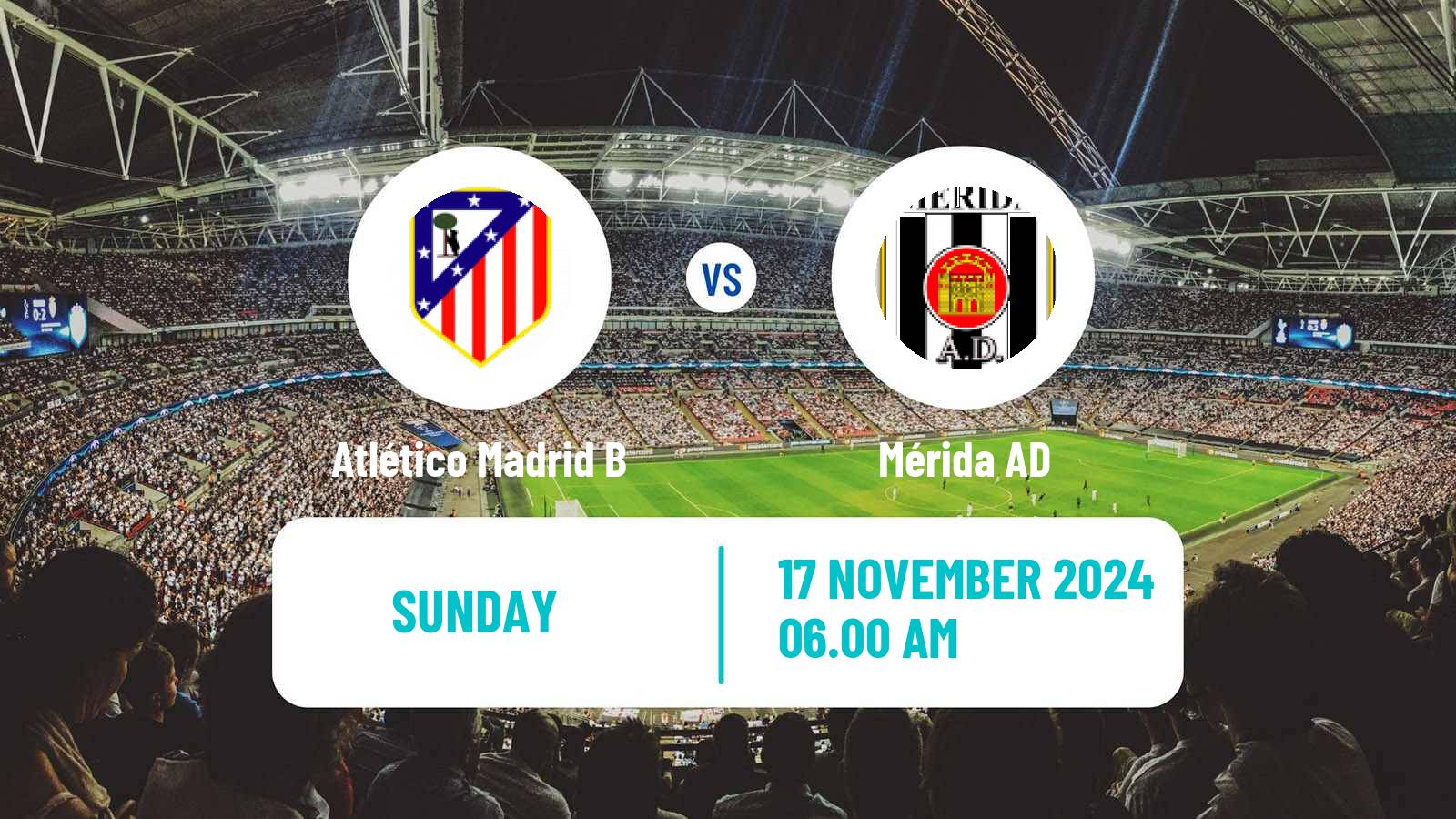 Soccer Spanish Primera RFEF Group 2 Atlético Madrid B - Mérida AD