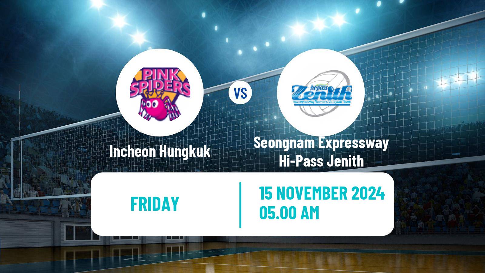 Volleyball South Korean V-League Women Incheon Hungkuk - Seongnam Expressway Hi-Pass Jenith