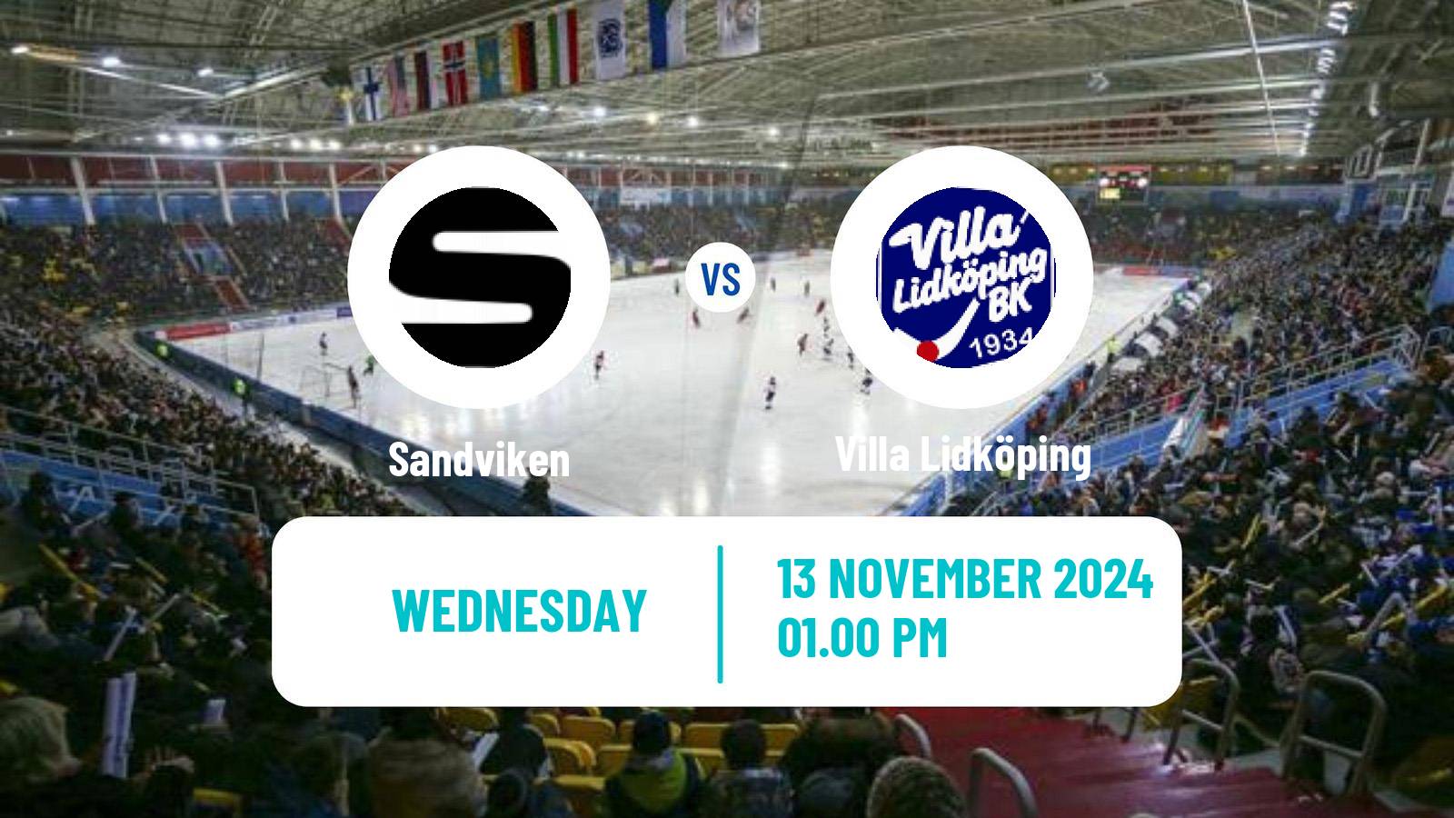 Bandy Swedish Elitserien Bandy Sandviken - Villa Lidköping