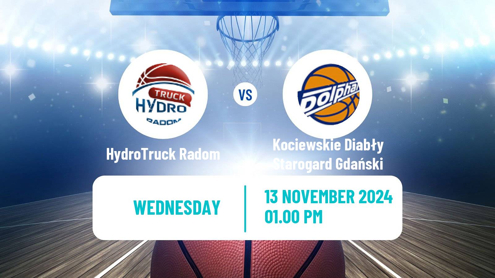 Basketball Polish 1 Liga Basketball HydroTruck Radom - Kociewskie Diabły Starogard Gdański