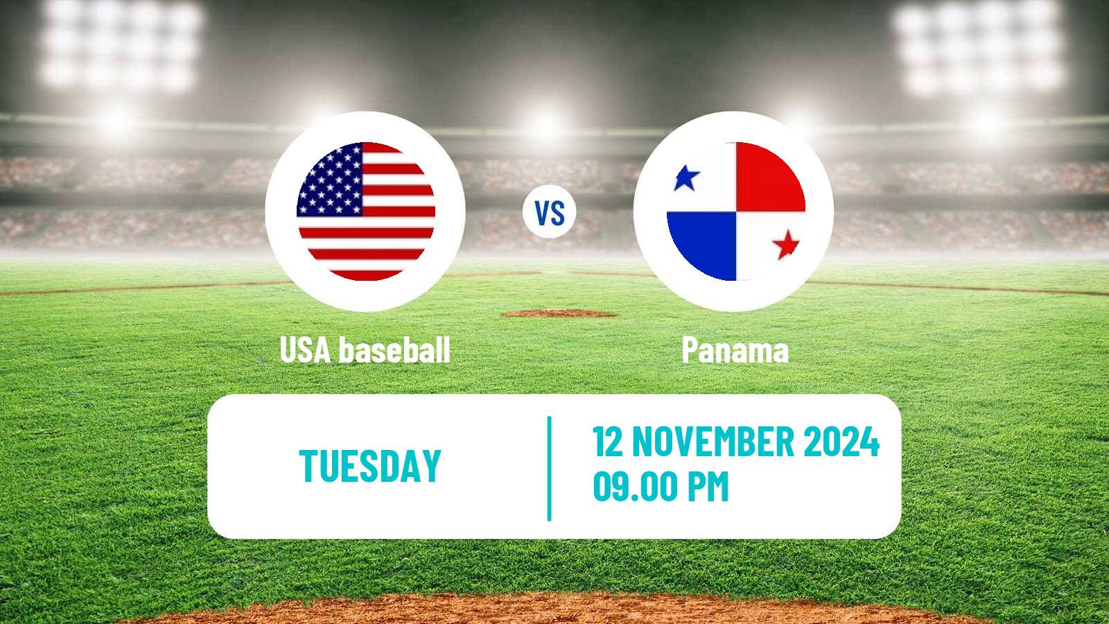 Baseball WBSC Premier 12 USA - Panama